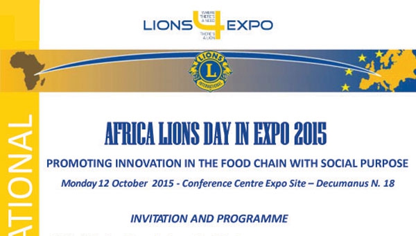 Milano: Africa Lions Day all’EXPO 2015